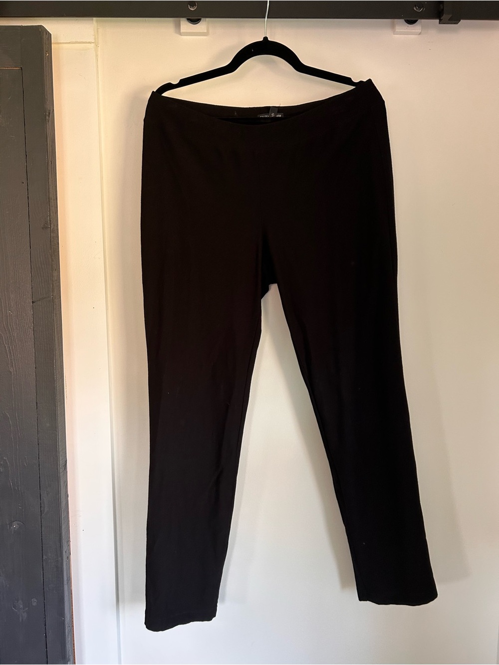Eileen Fisher Black Straight-Leg Ponte Leggings
